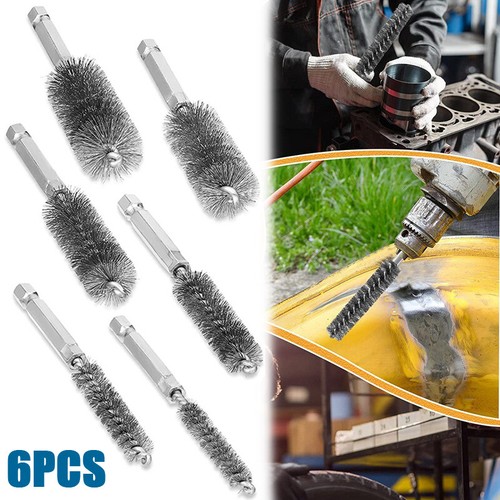 6pcs hex wire brush - 6pcs, set