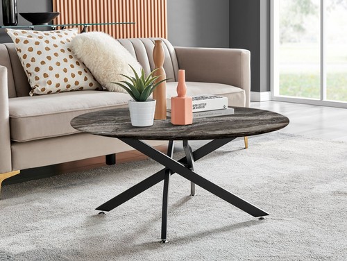 Novara round coffee table - novara, grey