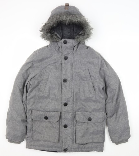 Next boys grey parka jacket - grey,