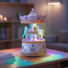 Handcrafted Carousel Music Box