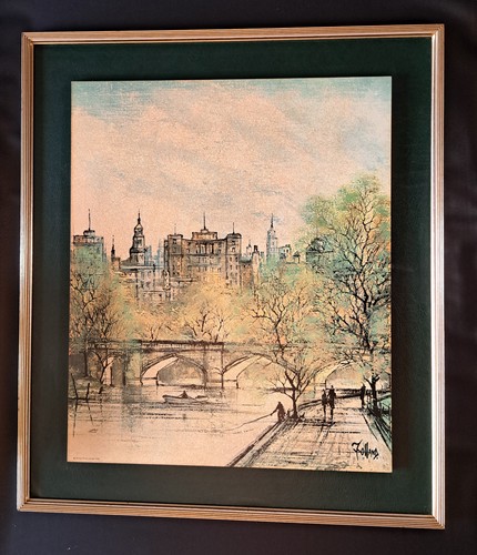 Vintage mid century framed - mid-century,