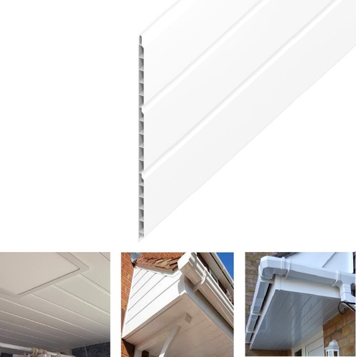 White upvc hollow soffit - hollow, board