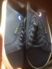 Ben Sherman South Canvas Pump shoes  Men's size 12 Lace Up Mod - Navy Blue Mams