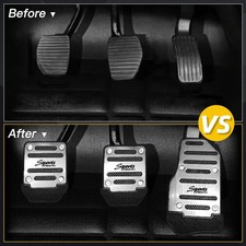 3Pcs Silver Non-slip Gas Brake