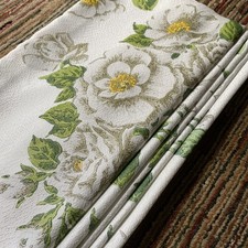 Roman Blind Handmade Peony Roses Floral W92cm x D184cm Bespoke Country Green MTM