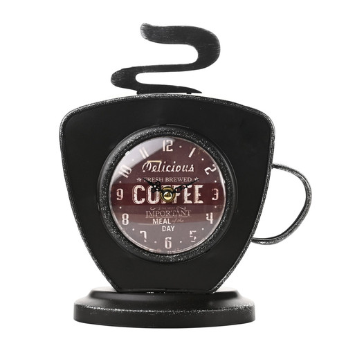 Hometime metal mantel clock - metal,