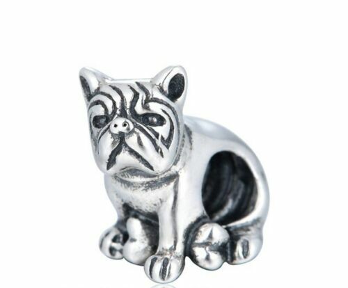 Bullmastiff dog charm - bead, 925