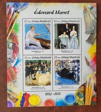 Maldives  2017 /  Paintings by Edouard Manet, 1832-1883 / 4v ms