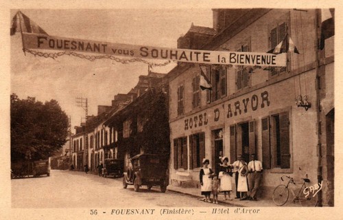 Old postcard fouesnant - old,
