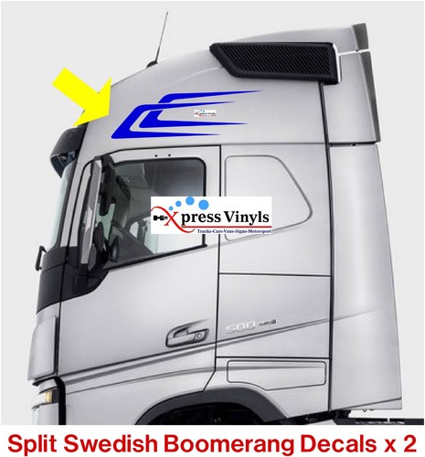 Danish arrow truck body decals - arrow,