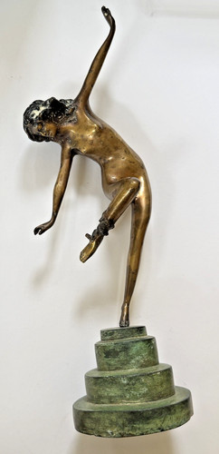 Antique snake dancer art - antique, "snake