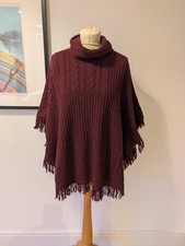 FATFACE Burgundy Cable Ribbed