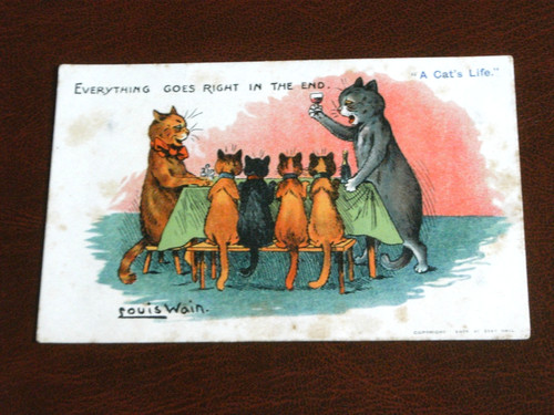 Original louis wain signed - ,