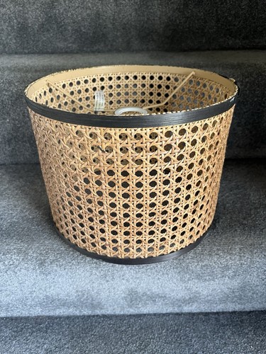Beige brown rattan lamp - beige/brown, shade