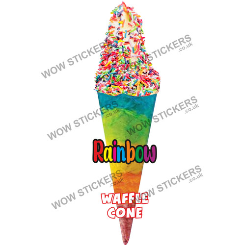 Ice cream van sticker - , rainbow
