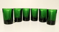 6  Shot Glasses, Deep Green