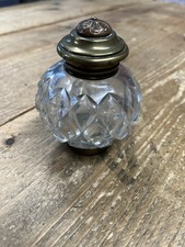 Antique Cut Glass Inkwell with