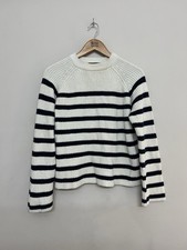 M&S Ivory Mix Striped Cotton