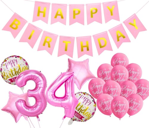 Pink 34th birthday - pink,