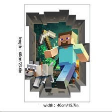 3D Minecraft Creeper Wall