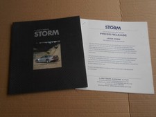 Lister Storm Original colour sales brochure & Press release