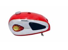 SUITABLE FOR BSA A7 A10 Super Rocket Red Chrome Fuel Tank + Knee Pad Cap & Tap