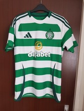 Celtic Home Scottish Football Shirt 2024-2025 Size M Dafabet Green & White