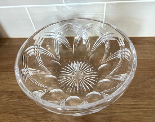 Vintage large crystal glass - crystal,