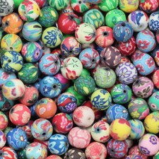 100pcs Mixed Polymer Clay Round Ball Loose Beads 6,8,10,12mm Wholesale