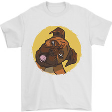 A Cute Boxer Dog Puppy Mens T-Shirt 100% Cotton