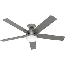 Hunter Ceiling fan light Zeal Silver 132cm 52" Ceiling fan with remote 3 speeds