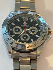 Oderro - Chunky silver gents chrono watch - Untested