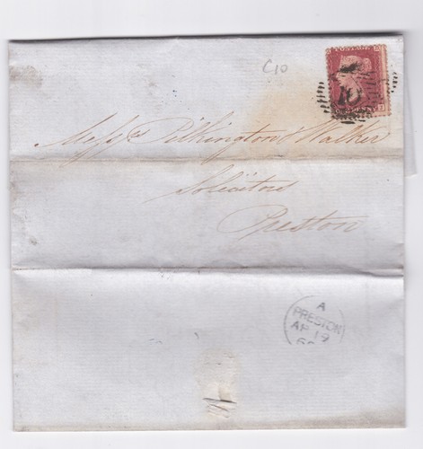 1860 good penny red - 1860, 1d