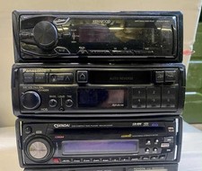 Job lot of 3 Kenwood, Panasonic car radio cassette & cd players classic/ vintage