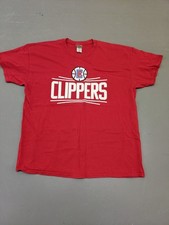 LA Clippers Red T-shirt Gildan Heavy Cotton Basketball Logo XL