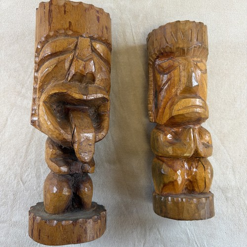 Vintage hand carved wood - 2,