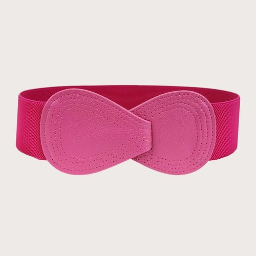 Womens elastic waist belt bow - elastic,