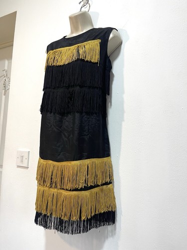 Black tassel dress sleeveless