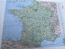 1981: Map Of  France #12 Old