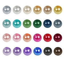 6mm/100, 8mm/50, 10mm/25pcs round loose glass pearl beads Jewellery DIY Craft