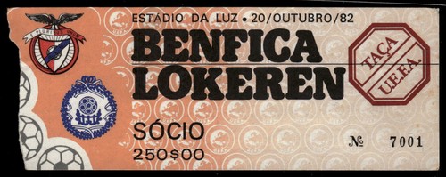 Ticket 1982 benfica ksc - ticket,