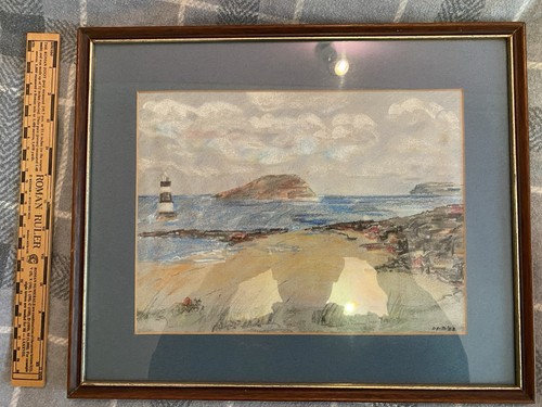 Puffin island and lighthouse - island,