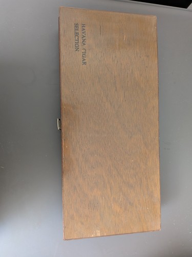 Vintage wooden cigar box - vintage,