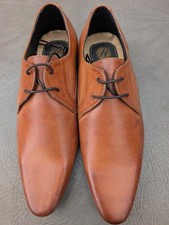 Mens Soft Leather Brogue Shoes • Tan • Rubber Sole • UK 6.5 / EU 40 Hudson