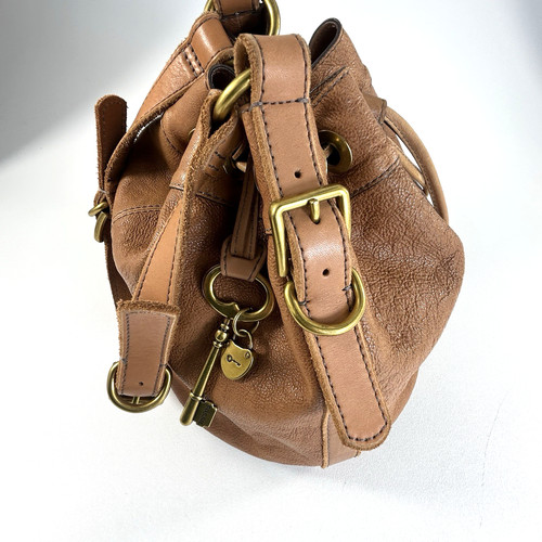 Fossil vtg tan leather - fossil,