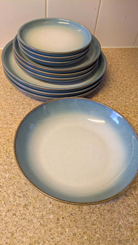 Denby blue white speckled - &,