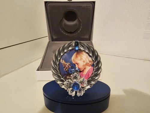 Swarovski crystal blue flower - swarovski, 'blue