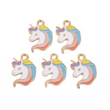 Enamel Charms Unicorn Head