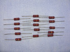 PACK OF 15 VINTAGE  CARBON  FILM  1 WATT RESISTORS  VARIOUS VALUES AVAILABLE