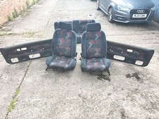 Peugeot 106 GTi Early Cloth Sports Seats Front /Rear +Door Cards Rallye XSi Saxo